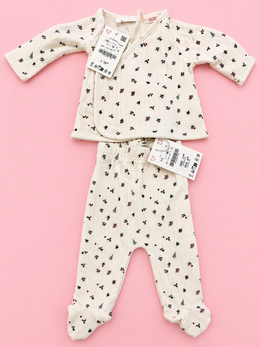 Zara 3-6 months Kimono style matching set